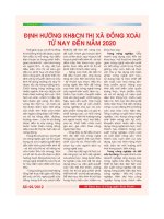 Định hướng khoa hoc và công nghiệp thị xã đồng xoài đến năm 2020