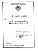 Triển khai hệ thống bảo quản Acquy - Acid