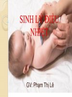 Bài giảng sinh lý điều nhiệt   GV  phạm thị lê