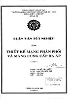 Thiết kế mạng phân phối và mạng cung cấp hạ áp