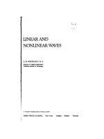 gerald beresford whitham linear and nonlinear waves pure and applied mathematics  1974