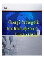 Thuyết trình: Sự thống nhất trong tính đa dạng của các lý thuyết xã hội học