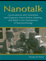 nanotalk. conversations with scientists and engineers about ethics, meaning, and belief in the development of nanotechnology, 2006, p.378