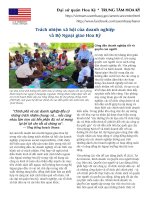 Trách nhiệm xã hội của doanh nghiệp  và bộ ngoại giao hoa kỳ