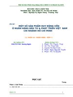 Tiểu luận nghiệp vụ ngân hàng thương mại: Một số sản phẩm huy động vốn ở Ngân Hàng Đầu Tư  Phát Triển Chi Nhánh Tp.Hồ Chí Minh