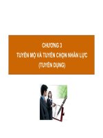 Bài giảng môn quản trị nguồn nhân lực chương 3