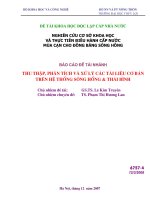 Thu thập phân tích và xử lý các tài liệu cơ bản trên hệ thống sông hồng ,sông thái bình
