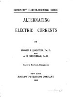kennelly arthur alternating electric currents