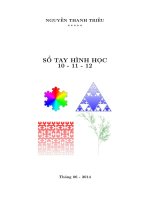 SỔ TAY HÌNH HỌC LỚP 10 - 11 - 12