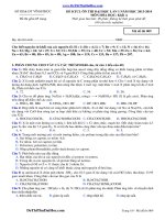 đề khảo sát chất lượng ôn thi đại học môn hóa năm 2014 hay nhất