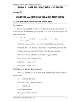 Hàm số và giới hạn hàm số 1 biến