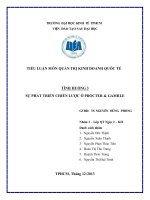 Tiểu luận quản trị kinh doanh quốc tế: Sự phát triển chiến lược ở PROCTER  GAMBLE