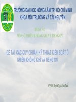 Báo cáo: Các quy chuẩn kỹ thật kiểm soát ô nhiễm không khí và tiếng ồn