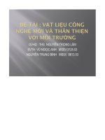 đề tài vật liệu công nghệ mới và thân thiện với môi trường