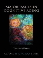 major issues in cognitive aging jan 2010