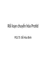 Bài giảng rối loạn chuyển hóa protid