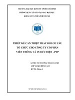 Thiết kế can thiệp thay đổi cơ cấu tổ chức cho công ty cổ phần viễn thông và in bưu điện   PTP