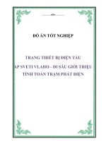 Đồ án tốt nghiệp: Trang thiết bị điện tàu Ap Sveti Vlaho  đi sâu giới thiệu tính toán trạm phát điện
