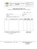 phiếu đăng kí học tín chỉ