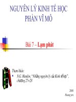 Vấn đề lạm phát trong kinh tế vĩ mô