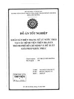 khảo sát hiện trạng xử lý nước thải tại các bệnh viện trên địa bàn tphcm và đề xuất giải pháp khắc phục
