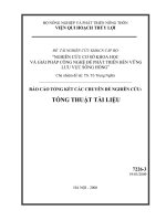 Nghiên cứu cơ sở khoa học và giải pháp công nghệ để phát triển bền vững lưu vực sông hồng   tổng thuật tài liệu