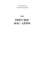 Tài liệu ôn thi cao học môn triết học Mác Lê Nin