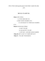 Đề tài một số phương pháp giúp trẻ hình thành và phát triển nhân cách