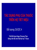 Bài giảng tác dụng phụ của thuốc trên hệ tiết niệu