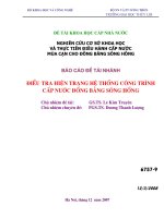 Điều tra hiện trạng hệ thống công trình cấp nước đồng bằng sông Hồng