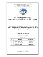 Phân tích và so sánh hoạt động cho vay DNVVN tại hai ngân hàng Lienvietpostbank và Techcombank. Phân tích khó khăn và thuận lợi của ngân hàng khi cho vay đối tượng này