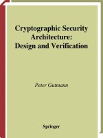 cryptographic security architecture design and verification