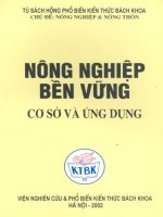 NÔNG NGHIỆP BỀN VỮNG CƠ SỞ VÀ ỨNG DỤNG