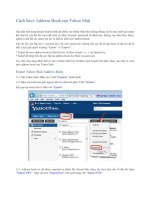 Cách save address book của yahoo mail