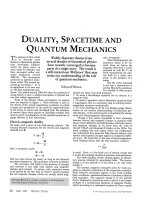 witten, e. - duality, spacetime and quantum mechanics