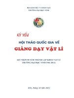Kỷ yếu hội thảo quốc gia về giảng dạy Vật lý năm 2011