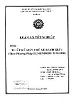 Thiết kế máy thử xé rách giấy (theo phương pháp Elmendorf 3229:2000)