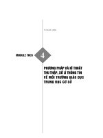 Phương pháp và kĩ thuật thu thập, xử lí thông tin về môi trường giáo dục Trung học cơ sở  Từ Đức Văn