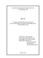 Ứng dụng mô hình SERVQUAL đánh giá chất lượng dịch vụ cáp quang băng rộng FTTH  ở VNPT Hà Nội