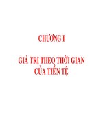 Bài giảng Quản trị tài chính: Chương 1 GIÁ TRỊ THEO THỜI GIAN  CỦA TIỀN TE - ĐH Kinh tế