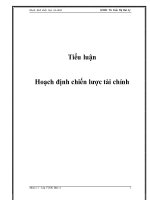 Tiểu luận tài chính doanh nghiệp: Hoạch định chiến lược tài chính