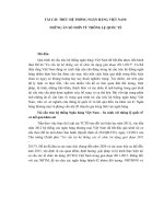 TÁI CẤU TRÚC HỆ THỐNG NGÂN HÀNG VIỆT NAM