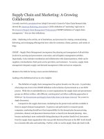 supply chain and marketing