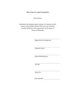 three essays in applied econometrics