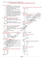 Trắc nghiệm Tin học Đại cương