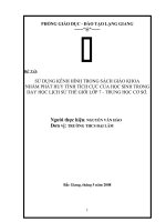 sử dụng kênh hình trong sách giáo khoa nhằm phát huy tính tích cực của học sinh trong dạy học lịch sử thế giới lớp 7 - trung học cơ sở