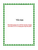 tiểu luận màn hình quảng cáo ở chế độ văn bản sử dụng màn hình lcd có sử dụng giao tiếp bàn phím