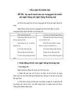 Sự cạnh tranh của các trung gian tài chính phi ngân hàng với ngân hàng thương mại