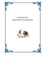 lý thuyết marketing xuất nhập khẩu