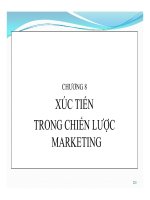 Bài giảng marketing thương mại chương 8